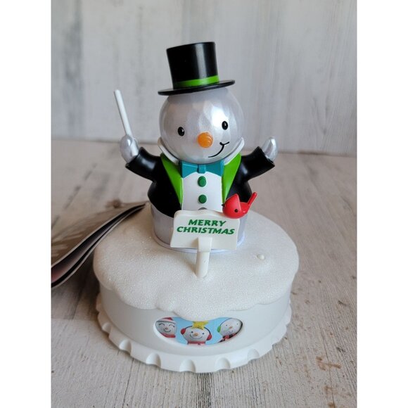 Hallmark band conductor snowman animated Xmas figure concert - Picture 1 of 8